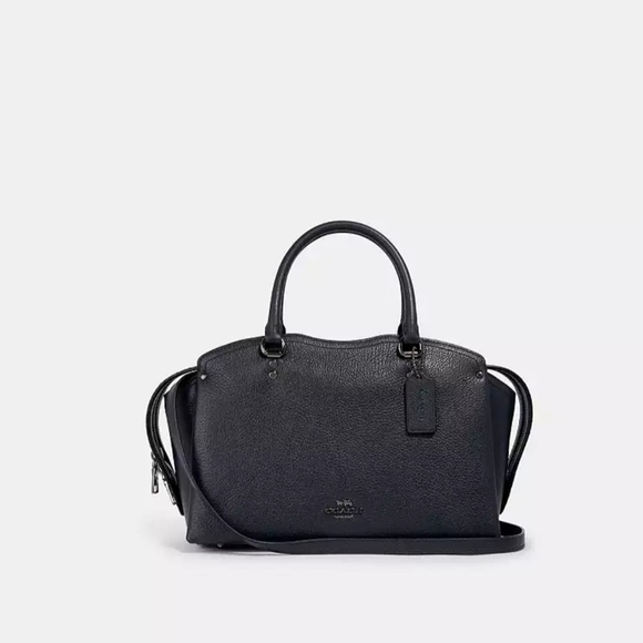 Coach Navy Leather Satchel Bag - Picture 13 of 13